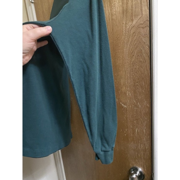 Vintage Banff Canada Travel Turtleneck Long Sleeve Embroidered Top Green M *READ - Picture 12 of 16